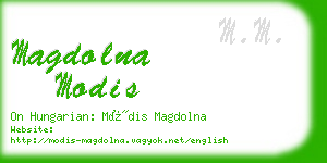 magdolna modis business card